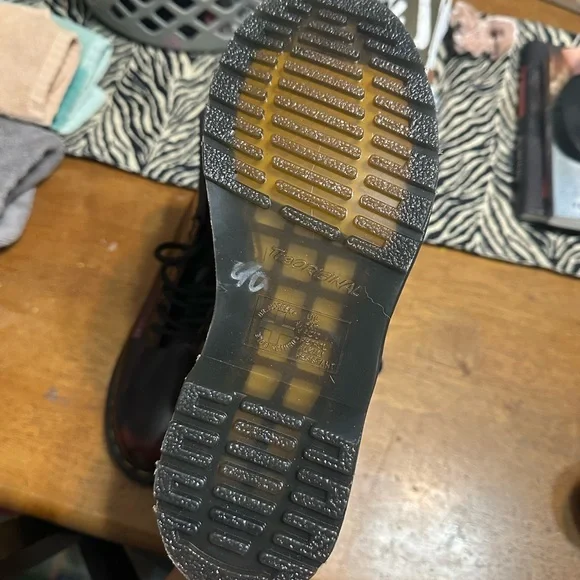 Dr. Martens Burgundy Combat Boots - Picture 7 of 10